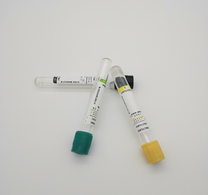 Tubo amarillo de la sangre del gel del suero del ANIMAL DOMÉSTICO del vacío de la sangre de la colección de la separación disponible de cristal del tubo