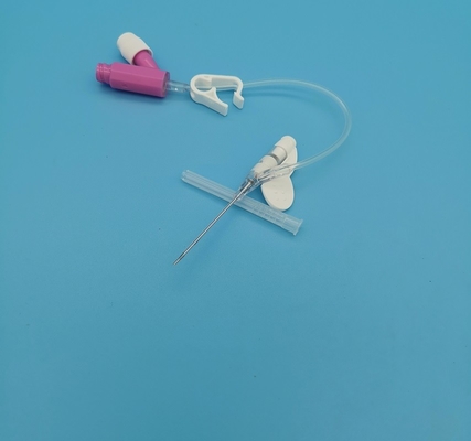 Tipo rosado disponible cánula de la presión positiva de 20G Y del catéter del intravenoso para la transfusión de sangre de la infusión de la emergencia