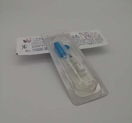 tipo presión positiva de 22G Y del intravenoso de la infusión rutinaria azul disponible de la cánula para los adultos