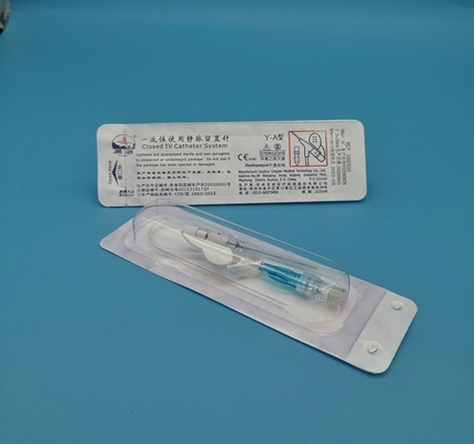 tipo disponible infusión rutinaria de la mariposa de la cánula 22G IV para los adultos azules