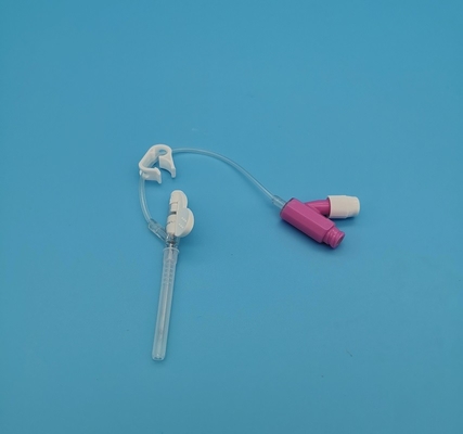 Tipo rosado disponible cánula de la presión positiva de 20G Y del catéter del intravenoso para la transfusión de sangre de la infusión de la emergencia