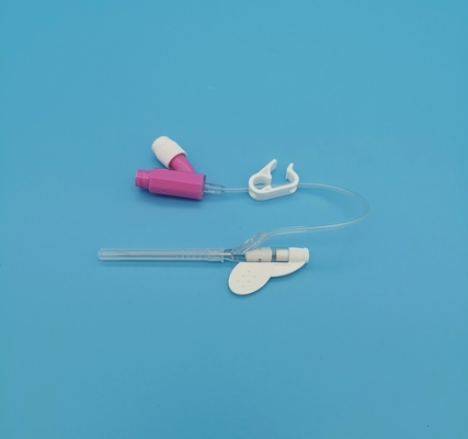 Tipo rosado disponible cánula de la presión positiva de 20G Y del catéter del intravenoso para la transfusión de sangre de la infusión de la emergencia