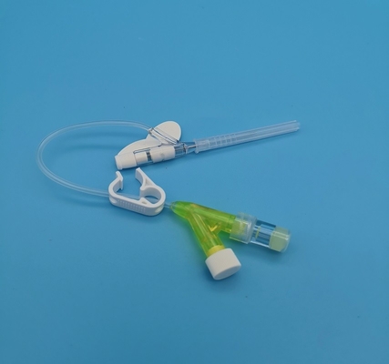 24G disponible Y mecanografiar el catéter amarillo del intravenoso para la infusión neonatal pediátrica