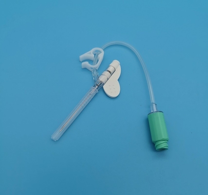 tipo infusión de la presión positiva de la mariposa 18G de la cánula disponible del intravenoso/verde quirúrgicos de la transfusión de sangre